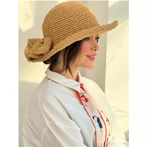 کلاه رافیا مدل پاپیون کد 4236