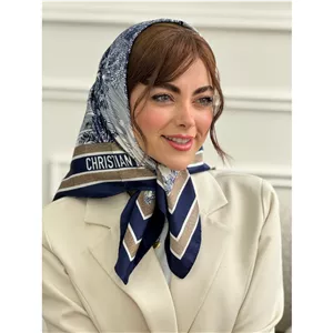مینی اسکارف ساتن ابریشم دیور جنگلی کد 4284