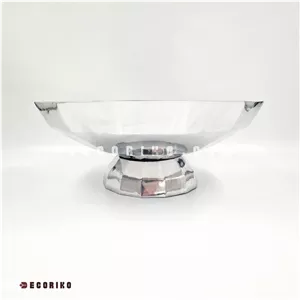 میوه خوری آلومینیومی سیلور طرح هندسی گرد 