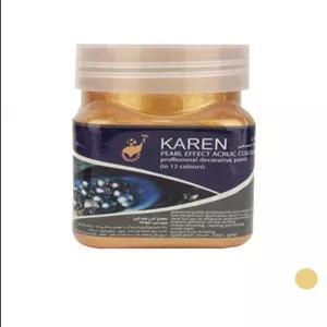 رنگ اکریلیک طلایی روشن صدفی کارن٣٠٠گرم