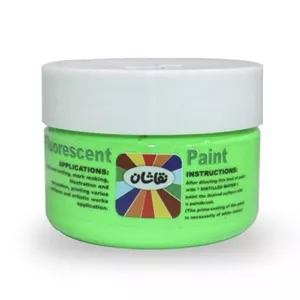 ‎رنگ اکریلیک فلورسنت سبز نقاشان ربعی