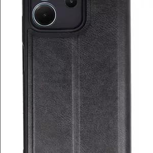 کاور و قاب گوشی شیائومی ردمی نوت 14 4G | چرم محلی با جای کارت بدون آهنربا مشکی cepmoda