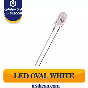 LED اوال سفید 5mm