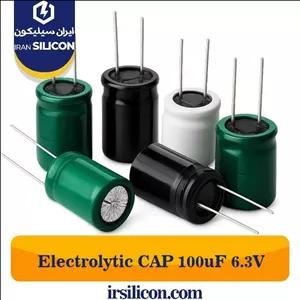 خازن الکترولیتی 100 میکرو فاراد 6.3 ولت