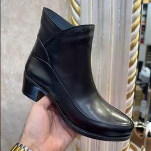 نیم بوت تمام چرم طبیعی زنانه کد 107