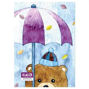 دفتر 80 برگ تک خط فنری وزیری مجلد طرح فانتزی کیمیا