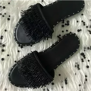 صندل روفرشی زنانه مشکی شیک