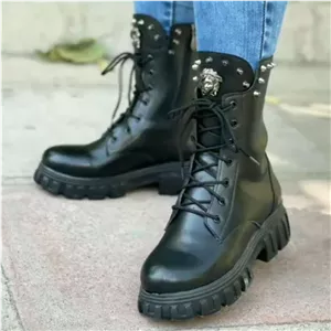 کفش زنانه نیم بوت ورساچه بغل زیپی