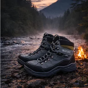 کفش کوهنوردی و طبیعت گردی مکوان مدل تفتان رنگ طوسی