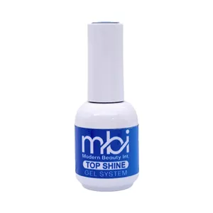 تاپ شاین کاشت ناخن مدرن بیوتی MBI | حجم 15میل | ضد خش و بدون نوچی (No-Wipe) برای ماندگاری بالا