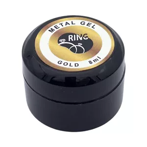 متال ژل طراحی ناخن رینگ RING | رنگ Gold (طلایی) | حجم 8 میل