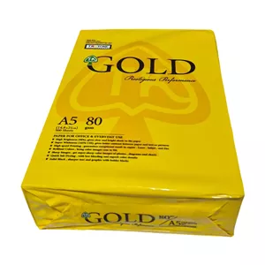 «کاغذ A5 گلد 80 گرمی – بسته ۵۰۰ عددی برای چاپ اداری و دیجیتال»