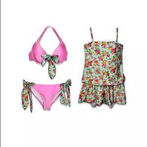 مایو سه تکه کاپدار فنردار SHEIN شین مدل اورال_پاپیونی