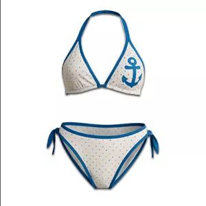 مایو دو تکه کاپدار SHEIN شین مدل بغل گره ای