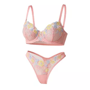 ست شورت و سوتین فنر دار ROSA کد 8509 گلدوزی