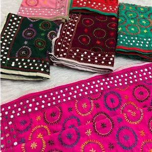 شال حریر ژورژت هندی دستدوز