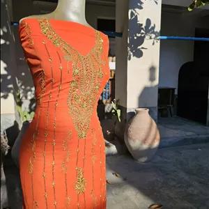 کندوره (لباس) گلابتون دوزی حریر گلبرگ