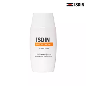 ضد آفتاب اکتیو یونیفای ایزدین بی‌رنگ SPF50  مدل ISDIN FotoUltra 100 Active Unify حجم 50 میلی‌لیتر