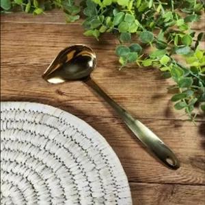 ملاقه سوپ خوری طلایی استیل کد 1212