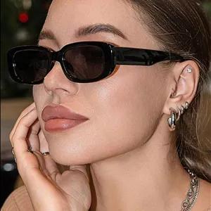 عینک آفتابی مستطیلی طرح سلین مشکی زنانه مردانه کد3