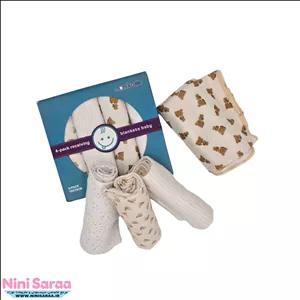 خشک کن پا نوزاد برند مامز کیوتی(momscutie) بسته 4 عددی طرح خرس بند رخت رنگ کرم- خرید مستقیم از تولید کننده