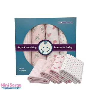 خشک کن کودک مامز کیوتی(momscutie) | 4 عددی | طرح خرگوش بندرخت صورتی