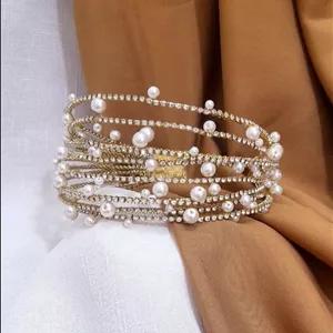 تل ۸ لاین تمام نگین  اصل و مرواریدهای سنگی