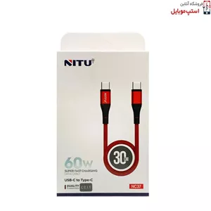 کابل تایپ سی به تایپ سی نیتو NC37 طول 30 سانتیمتر ( 2 سر تایپ سی پاوربانکی )