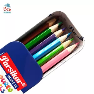 مدادرنگی پارسیکار 12 رنگ جعبه فلزی
