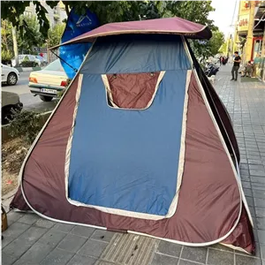 چادر مسافرتی 8 نفره فنری جنس برنو ضدآب و آفتاب درجه یک ایرانی با رنگبندی کد1