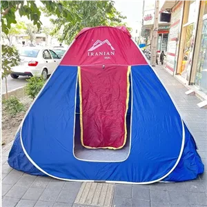 چادر مسافرتی 12 نفره مدل فنری تاشو کف ضخیم سفری ماشین صندلی موتور خودرو کد34