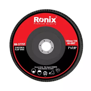 سنباده فلاپ دیسکی رونیکس 180میلی متری P60 مدل RH-3775