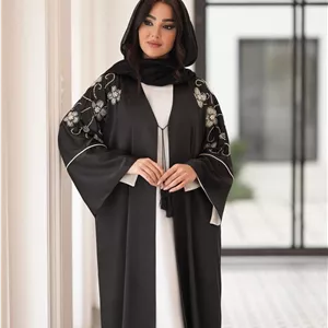 عبا اماراتی مدل گل نرگس