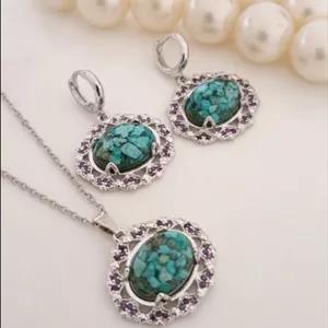 نیم ست عمده نقره روس فیروزه نیشابور 2010 