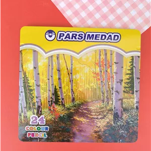 مدادرنگی پارس 24 رنگ جعبه فلزی