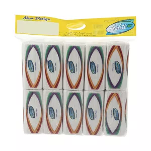 دستمال کاغذی 100 برگ آشتی بسته 10 عددی - 2 بسته 10 عددی (قیمت اقتصادی)