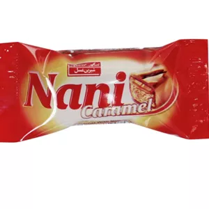 شکلات مغز دار نانی کارامل شیرین عسل - 8 گرم بسته 100 عددی - 3 بسته نانی 100 عددی (قیمت اقتصادی)