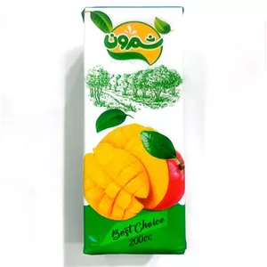 نوشیدنی انبه بدون گاز پاکتی شمرون - 200 سی سی 36 عددی - 4 شیرینگ (قیمت عمده)