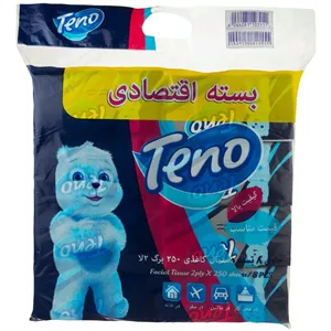 دستمال کاغذی اقتصادی تنو 250 برگ بسته 8 عددی - 4 بسته 8 عددی (قیمت عمده)