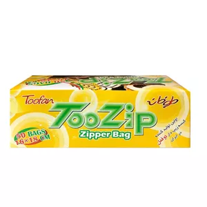 کیسه زیپ دار طوفان سایز 18*14 دوقفل بسته 50 عددی  - 4 کیلوگرم (قیمت عمده)