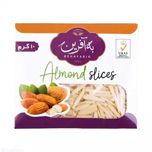 خلال بادام درختی به آفرین - 10 گرم - 20 بسته (قیمت عمده)
