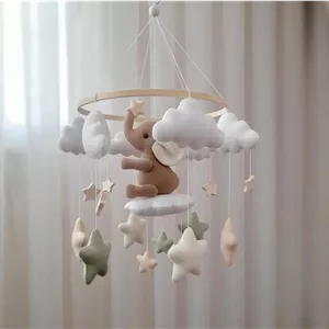 آویز تخت موزیکال مدل فیل وستاره