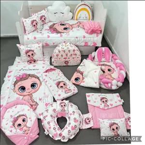 ست سیسمونی تشک گارددار دورپیچ بالش فرمدهی تشک ۳تیکه مسافرتی قنداق فرنگی آغوشی ساک تشک تعویض بالش شیردهی روتختی کودک