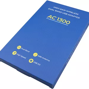 دانگل  دو بانده BOOBRIE AC1300Mbps USB 3.0، آنتن وای‌فای USB با برد بالا 2.4 گیگاهرتز و 5 گیگاهرتز، آداپتور USB بی‌سیم دو بانده قابل حمل با فرستنده و گیرنده وای‌فای