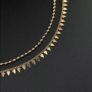 پابند طلایی آویز مثلثی