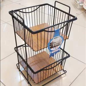 جا سیب زمینی و پیاز 2 طبقه مشکی کاوه