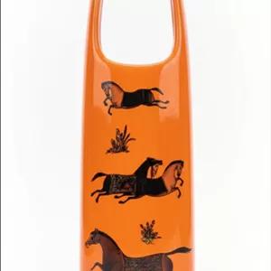 گلدان نارنجی هرمس باریک - ارتفاع 29