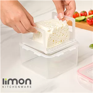 ظرف پنیر و زیتون چهار قفل لیمون کد 1302 