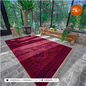 فرش گبه کد 4444 زمینه لاکی وینتیج