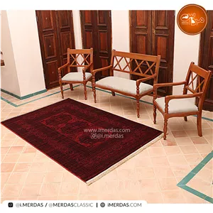 فرش گبه کد 5151 زمینه لاکی وینتیج